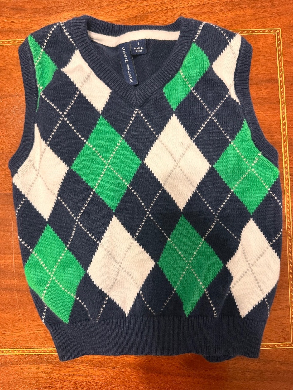Janie and Jack Argyle Sweater Vest